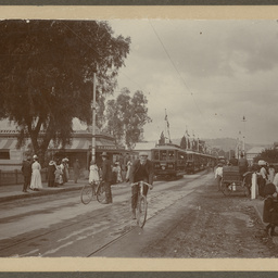 Opening of the electric tramway system, The Parade, Norwood