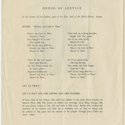 Service leaflet commemorating the 25th Anniversary of the landing at Darwin by Sir Ross Smith.