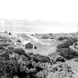 View from Nine Mile Point across The Coorong to the mainland