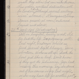 Diary of Private Eric Le Cornu of 10th Battalion