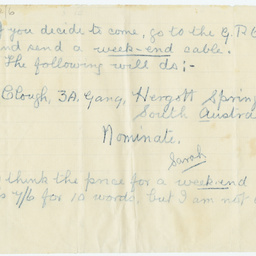 Letters written by Herbert Clough
