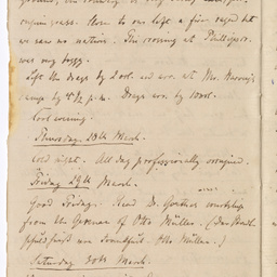 Handwritten diary of Dr Renner.