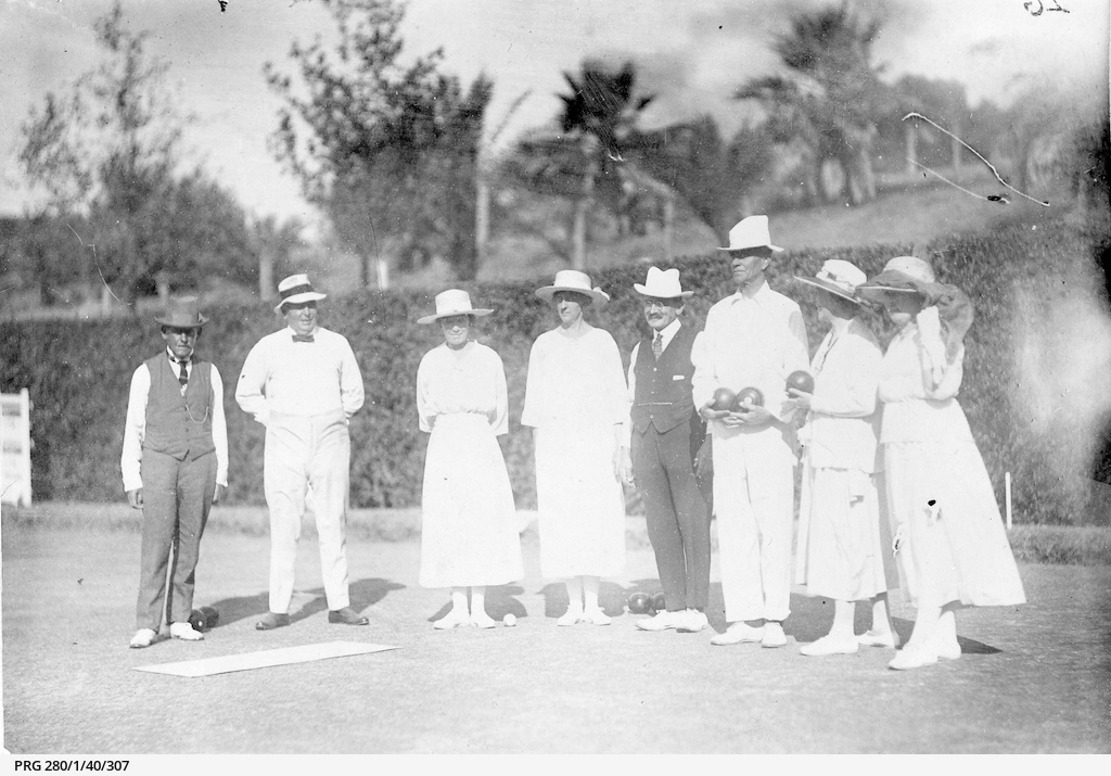 Players at Adelaide bowling club • Photograph • State Library of South