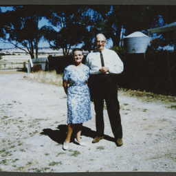 Geoffrey Thomas Frost and wife Vera at Frost reunion, Park Hill, Manoora