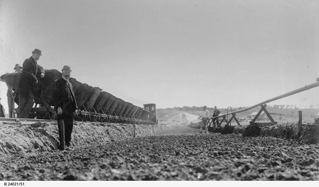 Happy Valley Reservoir Main embankment • Photograph • State Library