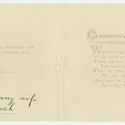 Cards received by Herbert Clough