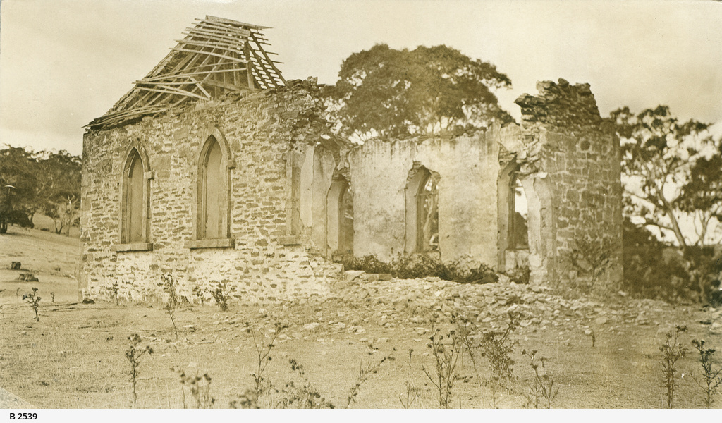Church ruins at Mt. Crawford • Photograph • State Library of South Australia