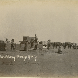 Selling water at Brady's Gully, Teetulpa