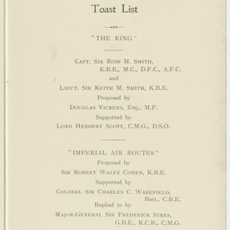 Menu of a luncheon at the Hotel Cecil, London.