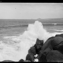 Wave crashing.