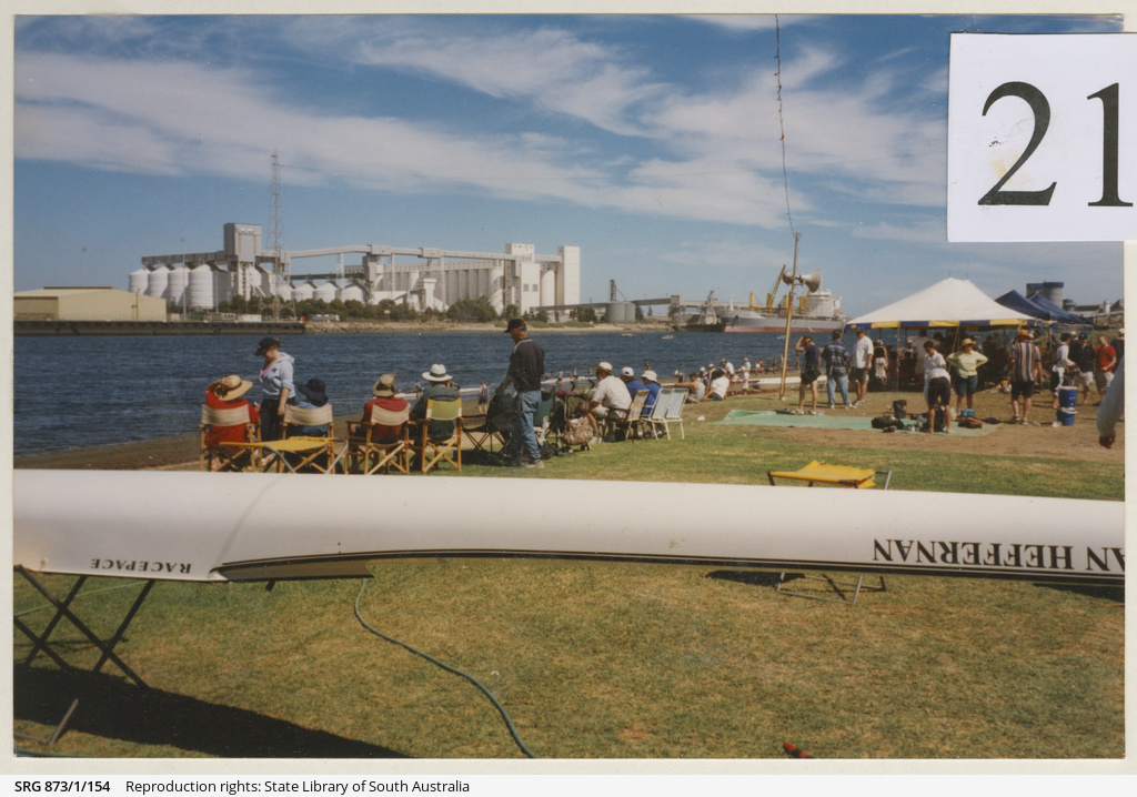 Members relaxing at the Port Adelaide Rowing Club Regatta • Photograph