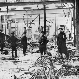 A war-ravaged building in Belgium