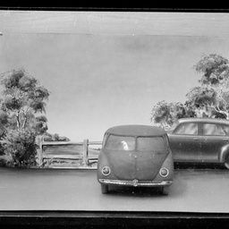 Clay models of post-war cars