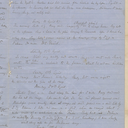 Handwritten diary of Dr Renner.