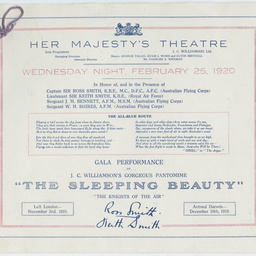 Programme of a gala performance of 'The Sleeping Beauty'.
