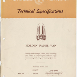 Holden Panel Van, November 1953.