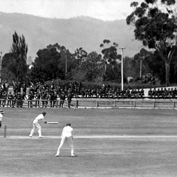 Cricket being played on the Adelaide Oval