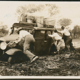 Bogged car at Bulgannia Station