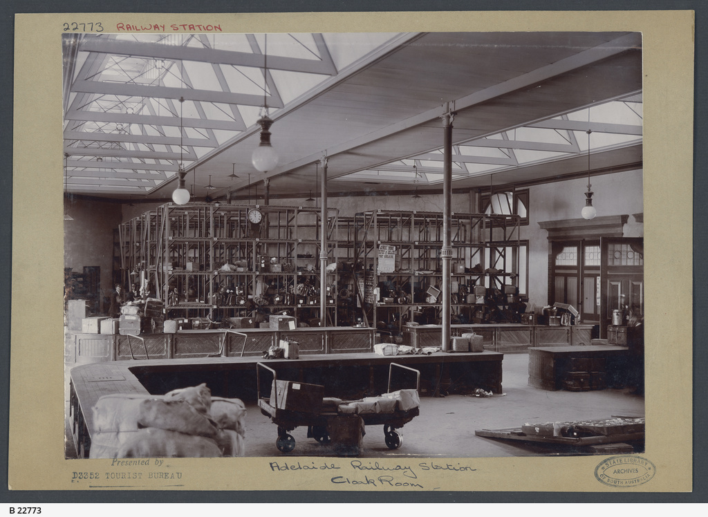 Railway Station Cloak Room • Photograph • State Library of South Australia