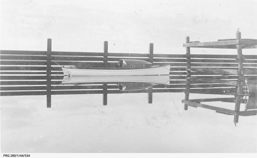 Moorings for small craft at Goolwa, South Australia • Photograph