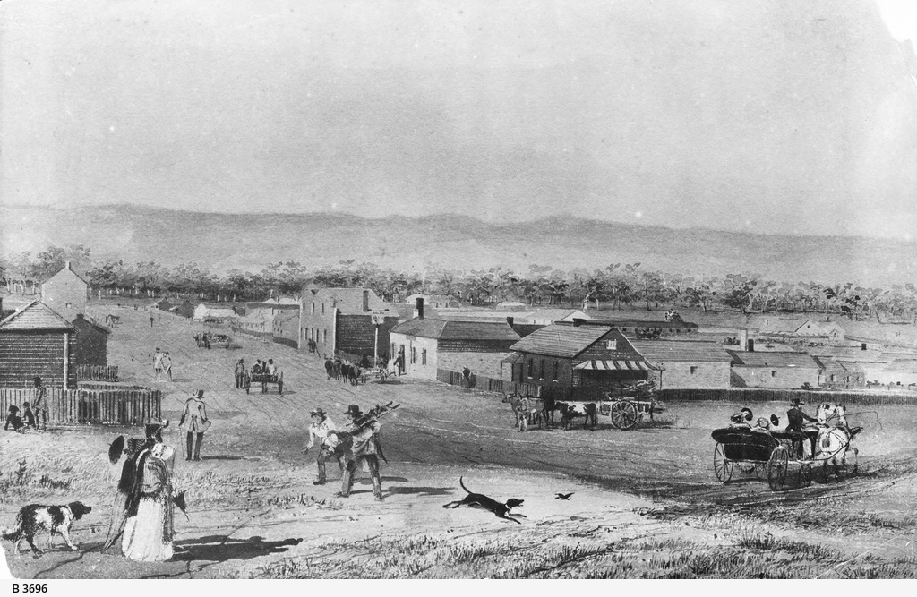 Thumbnail image for Kermode Street, North Adelaide, looking East, 1845 (photo SLSA B 3696) | AGSA 0.645