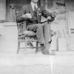 Man sitting on a verandah