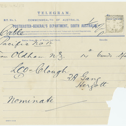 Letters written by Herbert Clough