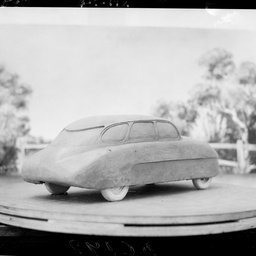 Clay models of post-war cars