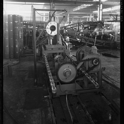 Gas cylinder production at British Tube Mills, Kilburn.