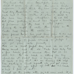 Letter from Ross Smith in Egypt camp during World War I to his mother