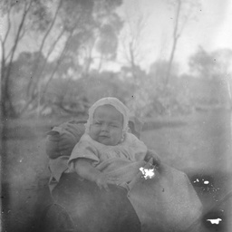 Young child in garden