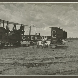 Vickers Vimy undergoing repairs.