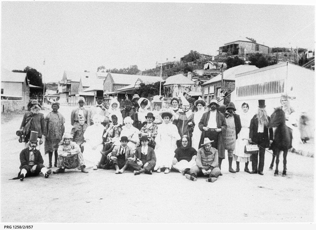 Fancy dress party in the main street of Mannum • Photograph • State